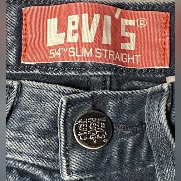 LEVIS 514 SLIM STRAIGHT RED TABS BLACK JEANS SIZE 29 - Picture 4 of 7